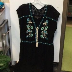 Double D Ranch  black dress with embroidery and lace
